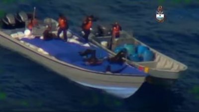 مطاردة هوليوودية في البحر وضبط أطنان من المخدرات (فيديو) 
