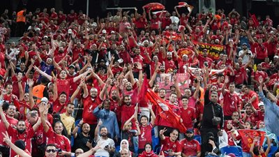 جماهير الأهلي تُزين ملعب مدينة الملك فهد الرياضية