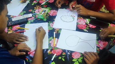 ورشة رسم وتلوين عن “عيد الفلاح ” بمكتبة الطفل والشباب بالفرافرة