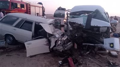 إصابة 15  في حادث تصادم على طريق القاهرة- أسيوط الغربي 