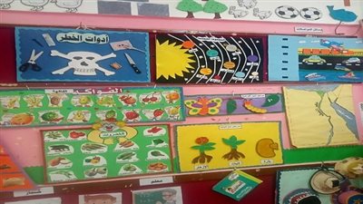 قاعات رياض الأطفال بإدارة بلاط التعليمية تتزين فى ابهى صورها لاستقبال اطفال