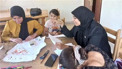 ورشة  فنية للأطفال بثقافة جمال عبدالناصر ببني مر بأسيوط  