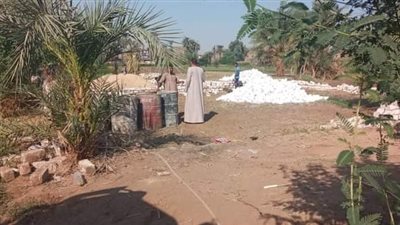 إزالة فورية لحالة تعدى بقرية الأشراف بقنا