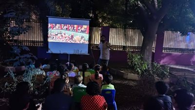 عروض سينما الأطفال فى مكتبة مصر العامة بأسيوط