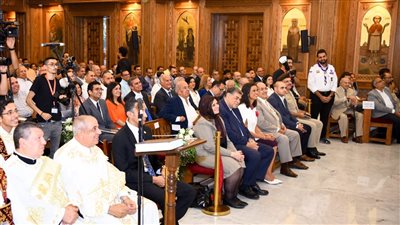 وزيرة الهجرة تشهد صلاة القداس الإلهي لتدشين كنيسة السيدة العذراء مريم بجاردن سيتي