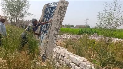 إزالة مبنى مخالف بالشيخ علي بخانس بقروى أولاد نجم القبلية بنجع حمادي