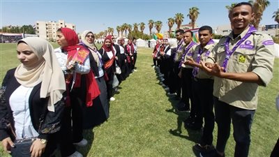 فريق الجوالة بجامعة الوادي الجديد يشارك بتدريب مواجهة الأزمات والكوارث 