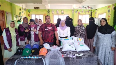 ختام فعاليات ورشة أعمال الأشغال الفنية والتطريز بمركز شباب الغنايم