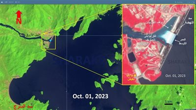 شراقي: تدفق المياه فوق الممر الأوسط بسد النهضة متواصل والتخزين وصل 41 مليار