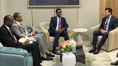 وزير الشباب والرياضة يلتقي نظيره الصومالي لبحث أطر التعاون المشترك