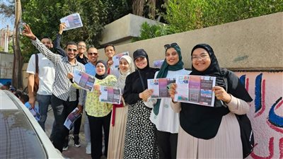 وزارة الرياضة: حملة سند شباب الصعيد توزع بروشورات بشوارع وميادين بني سويف 