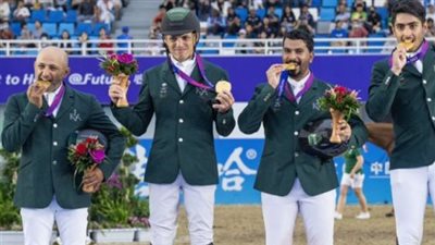 المنتخب السعودي للفروسية يحقق الذهبية الثالثة بـ دورة الألعاب الأسوية