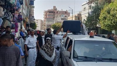 إزالة التعديات والاشغالات بشوارع نجع حمادي 