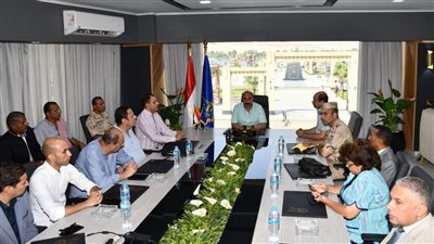 محافظ أسوان يلتقى اللجنة المُشكلة لتنفيذ مشروع رحلات البالون الطائر 