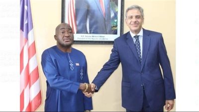 وزير الخارجية الليبيري يستقبل السفير المصري بمناسبة انتهاء فترة عمله