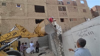 إزالة التعديات على أملاك الدولة بحي البساتين بالخارجة 