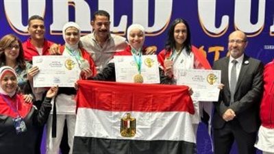وزير الرياضة يهنئ منتخب الكاراتيه التقليدي بلقب بطولة العالم بأوزباكستان