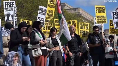 بينهم يهود.. متظاهرون في أمريكا يؤيدون حقوق الفلسطينيين (فيديو)