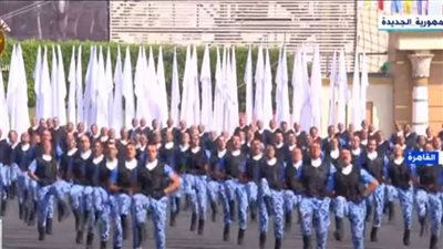 عروض قتالية من خريجي أكاديمية الشرطة أمام الرئيس السيسي 