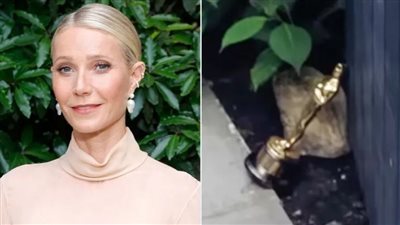 جوينيث بالترو تستفز متابعيها باستخدام جائزة الأوسكار كحاجز للباب