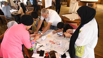 شباب الوفود العربية يتناقشون بورشة عمل تفاعلية حول التطوع الإبتكاري والإبداعي