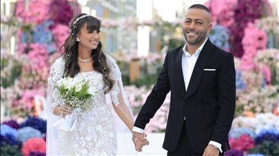 أنغام وحماقي ورامي جمال في حفل زفاف تامر عاشور ونانسي نور