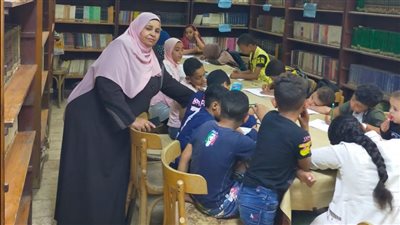 ورشة فنية للأطفال ببيت ثقافة النخيلة فى أبوتيج