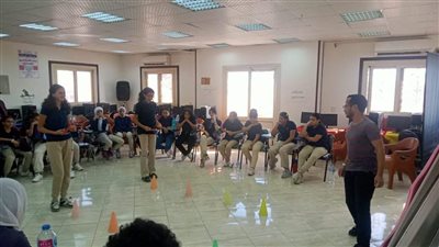 استمرار فاعليات ورش أندرية السكان بمركز التنمية الشبابية بشرم الشيخ 