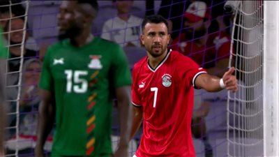 القائم يحرم منتخب مصر من هدف التقدم أمام زامبيا بعد 65 دقيقة(صور)