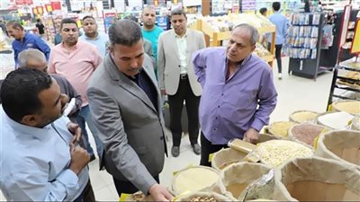 حملة على أسواق  المنيا لمتابعة مبادرة تخفيض أسعار السلع الأساسية