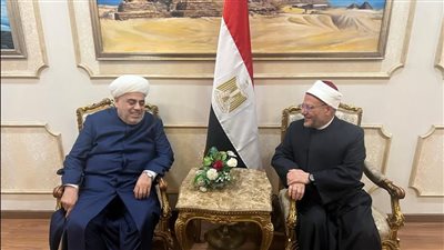 مفتي الجمهورية يستقبل شيخ الإسلام في أذربيجان الله شكر باشا زاده