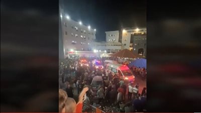 لقطات أولية لمستشفى المعمداني عقب القصف الإسرائيلي.. فيديو