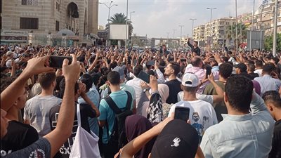 رسالة دعم من ميدان الحصري بمصر للشعب الفلسطيني (صور)