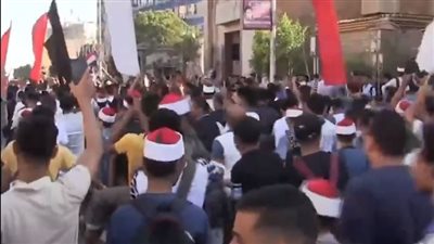 مظاهرات مؤيدة لقرارات الرئيس السيسي الداعمة للقضية الفلسطينية بالمحافظات .. فيديو