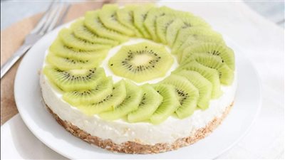 طريقة عمل تشيز كيك بالكيوي الصحي