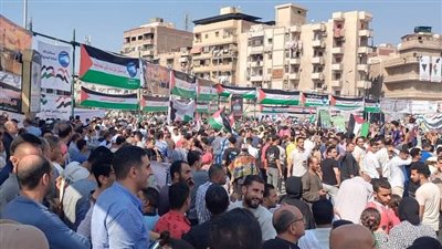 مظاهرات حاشدة بطنطا تضامناً مع القضية الفلسطينية 