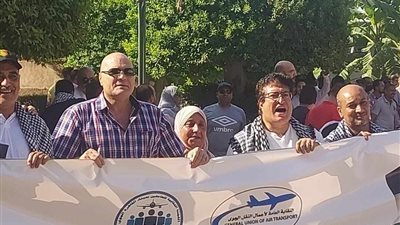 النقابة العامة لأعمال النقل الجوي تشارك في مليونية دعم القضية الفلسطينية