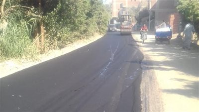 رصف طريق كفر طحا ضمن حياة كريمة بشبين القناطر 