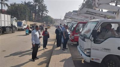 سكرتير مساعد بني سويف يتفقد جاهزية واصطفاف المعدات بمركز ناصر