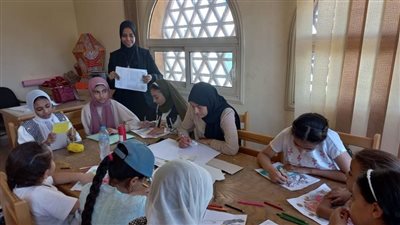 ورشة فنية للأطفال بثقافة جمال عبدالناصر ببني مر بأسيوط