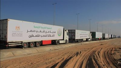  212 طن مساعدات من الجمعية الشرعية إلى الأشقاء في فلسطين