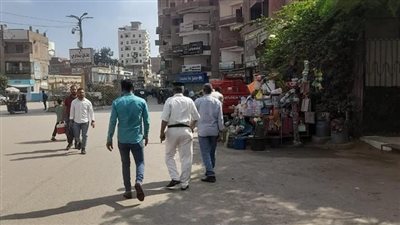 كفر شكر بالقليوبية تشن حملة لرفع الإشغالات والتعديات على الشوارع 