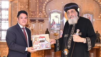 تفاصيل لقاء البابا تواضروس بالسفير الجديد في نيوزيلندا..شاهد