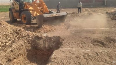 إزالة فورية لحالة تعد بقرية أبنود بقنا