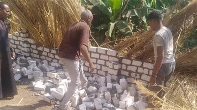 إزالة فورية لحالة تعد بقرية المحروسة في قنا