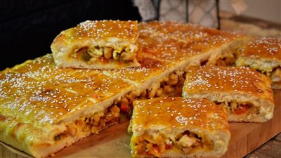 أسرع طريقة لعمل فطيرة الدجاج بالزعتر