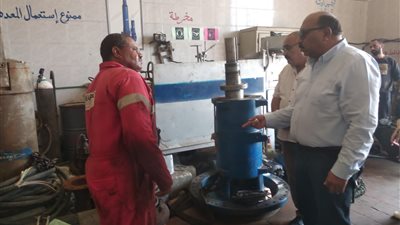 رئيس مياه القناة يتفقد أعمال التشغيل والتدريب بمحطة المستقبل 