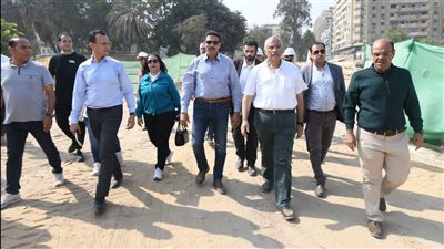 مستشار رئاسة الجمهورية يتفقد مشروع تطوير حديقة الأزبكية 