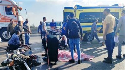 إصابة 7 أشخاص في حادث تصادم على الطريق الزراعي بقرية شطب بأسيوط