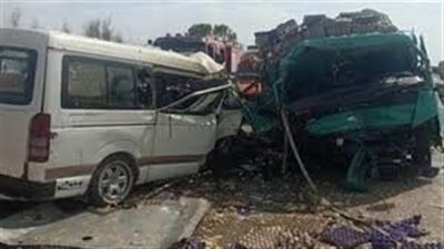 انقلاب ميكروباص يصيب 9 أشخاص بإصابات متفرقة بأطفيح 